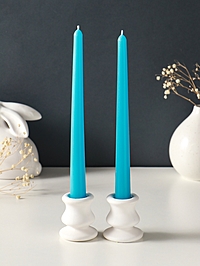 Набор свечей античных, 2,3х 24,5 см, 5 ч, 55 г, 2 штуки, синий