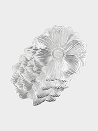 Набор салфеток для стола Доляна «Цветок», 38×38 см, 4 шт, ПВХ, цвет серебро