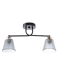 Люстра 12197/2, 2хE27, 40Вт, чёрный/серый