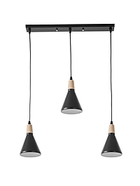 Светильник подвесной 10286/3, 3хE27, 40Вт, чёрный