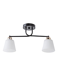 Люстра 12197/2, 2хE27, 40Вт, чёрный/белый