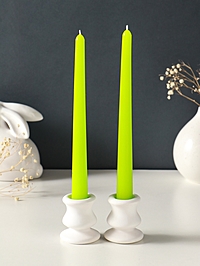 Набор свечей античных, 2,3х 24,5 см, 5 ч, 55 г, 2 штуки, зелёный