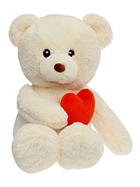 Мягкая игрушка «Медведь Люк», цвет молочный, с сердцем, 35 см