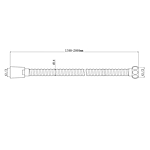 Шланг для душа OLIVE'S F0403 1,5-2,0 150-200 см растяжной