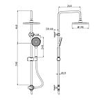 Душевая стойка OLIVE'S KDC04 тропический душ хром
