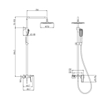 Душевая система OLIVE'S VIAR 28511VRB черный