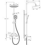 Душевая система Haiba HB24726 с термостатом хром
