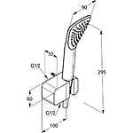Душевой гарнитур KLUDI FIZZ 6767091-00 белый/хром