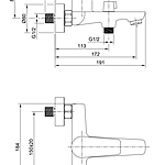 Смеситель для ванны OLIVE'S TIESO 26201TSB черный