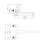 Смеситель для ванны OLIVE'S AVIA AV17221 длинный излив хром
