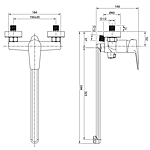 Смеситель для ванны OLIVE'S TIESO 26221TSB черный