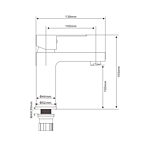 Смеситель для раковины OLIVE'S TONES TN20100 хром