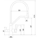 Смеситель для кухни Fmark FS0662-Q01 под фильтр графит