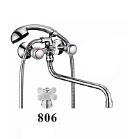 Смеситель для ванны D-Lin D146806 длинный излив хром