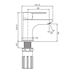Смеситель для раковины Prohanss P64.10.08 белый