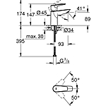 Смеситель для раковины GROHE BauEdge 23330001 хром