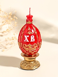 Свеча декоративная "Пасхальное яйцо с орнаментом №2" 5,5х12 см, 105 гр