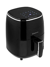 Аэрогриль Sakura SA-7671, 3.5л, 1200Вт, 9 программ, таймер, от 80 до 200С, черный