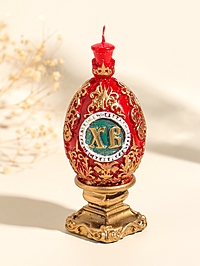 Свеча декоративная "Пасхальное яйцо с орнаментом №1" 5х12 см, 95 гр