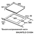 Варочная поверхность Maunfeld CVI594SF2BG индукционная бежевый