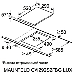 Варочная поверхность Maunfeld CVI292S2FBG индукционная бежевый