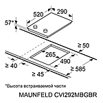 Варочная поверхность Maunfeld CVI292MBKBR индукционная черный