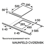 Варочная поверхность Maunfeld CVI292MBK2 индукционная черный