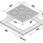 Варочная поверхность Krona REMO 60 BL индукционная черный