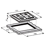 Варочная поверхность Lex GVS 642-1 IX нержавеющая сталь