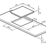 Варочная поверхность Lex EVI 430 F DS индукционная серый мрамор