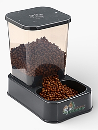 Автокормушка, 1.5 л, нескользящее основание, чёрная