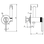 Смеситель гигиенический душ DQ Bonn DA1704506 графит