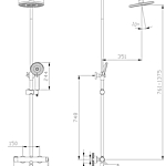 Душевая система RUSH ST4235-80 хром