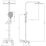 Душевая система DQ Dortmund DA1713701 хром