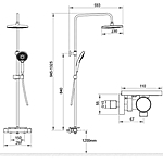 Душевая система Jacob Delafon Elite E35335-CP термостат хром