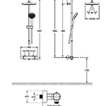 Душевая система Jacob Delafon Atom E36124-CP термостат хром