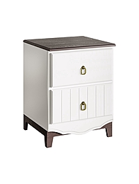 Тумба прикроватная «Вояж», 450×420×596 мм, цвет белый/венге