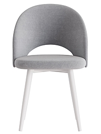 Стул «Шадэ», сиденье «Парма 1013», ножки «СТЕЛС МЕТАЛЛ», цвет серый/белый матовый