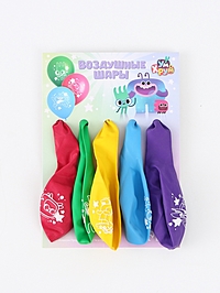 Шар воздушный, 12 дюйм, латексный, 5 штук, Ум и Хрум