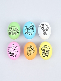 Заготовки для творчества «Пасхальные яйца» под роспись, набор 6 шт., МИКС