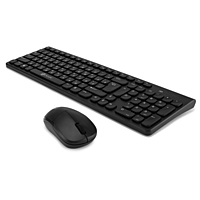 Клавиатура + мышь Oklick 220M, USB, беспроводная slim Multimedia, чёрные