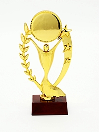 Наградная фигура "Лавры и звезды", 17,5 х 9,5 х 6.5 см