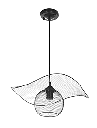 Светильник подвесной 10297/1MBK, 1х40Вт, E27, 42х42х17-80 см, чёрный