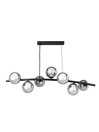 Светильник подвесной 13100/7MBK, 7х7Вт, G9, 93х28х17-90 см, чёрный