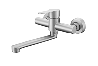 Смеситель для ванны Fmark FS8207L длинный излив сатин