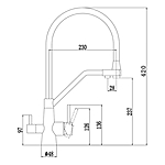 Смеситель для кухни Fmark FS0662-XC07 под фильтр золото