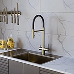 Смеситель для кухни DQ DA1462507Gold под фильтр золото