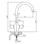Смеситель для кухни Cron CN70866 хром