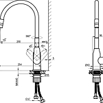 Смеситель для кухни Decoroom DR29024BL черный матовый