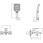 Смеситель для ванны DQ Dortmund DA1713206 графит